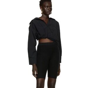 Jacquemus Le Short Arancia Knit Knee length shorts, size 38, Black